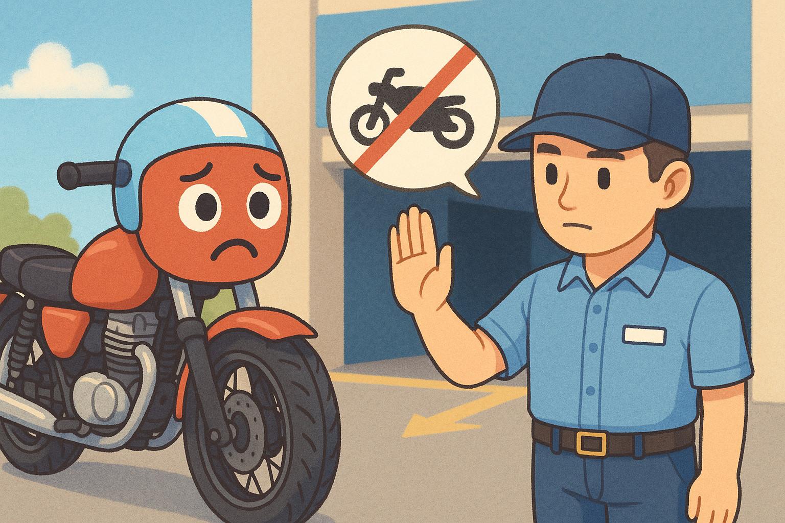 バイクは停められません